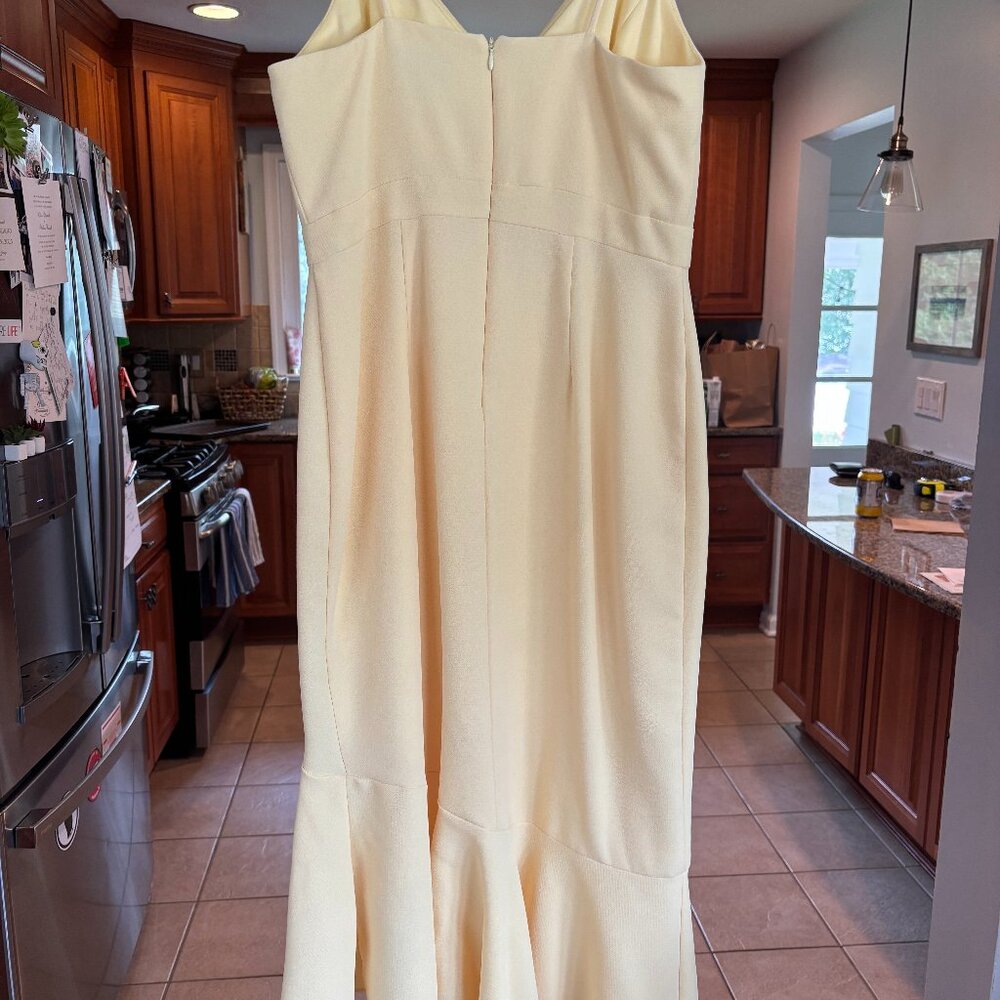 XScape Midi Yellow Ruffled dress - Picture 2 of 7